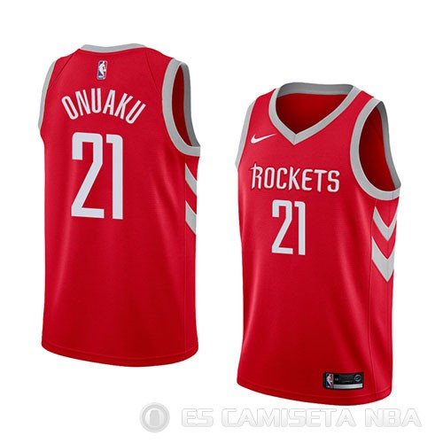 Camiseta Chinanu Onuaku #21 Houston Rockets Icon 2018 Rojo - Haga un click en la imagen para cerrar